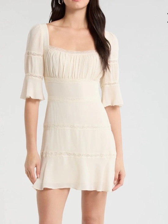 Reformation Dresses & Skirts - Reformation Claribel Lace Inset Bell Sleeve Minidress 6